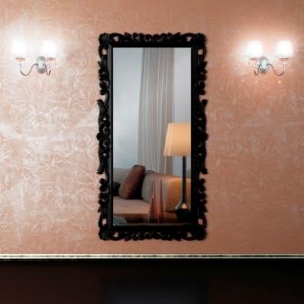 Зеркало Marsan MIRABELLE 100×190 белый/черный