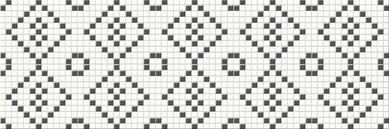 Декор Opoczno Pret A Porter Black and White Mosaic 25×75