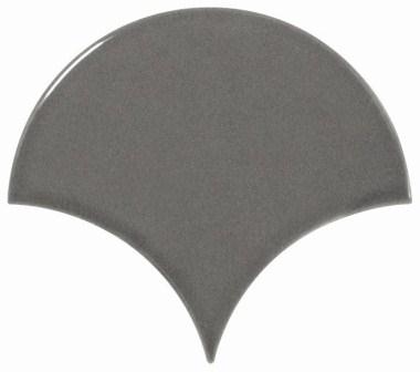 Настінна плитка Equipe Scale Fan Dark Grey 10,6×12