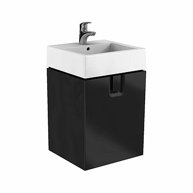 Шкафчик ТВИНС с 1 ящиком для раковины 50 см, черный матовый (89497000)